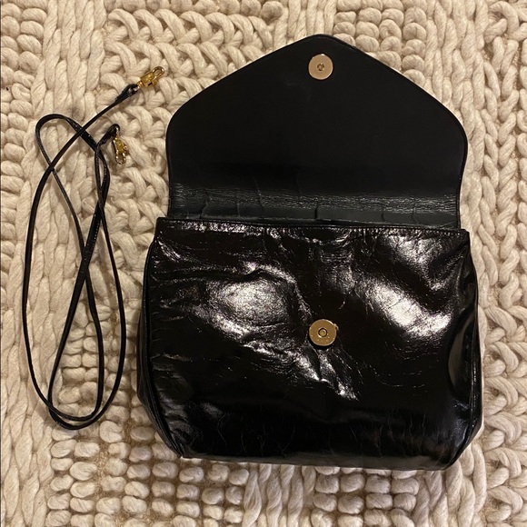 Vintage Patent Leather w/ Snakeskin Clutch / Crossbody - Picture 9 of 15
